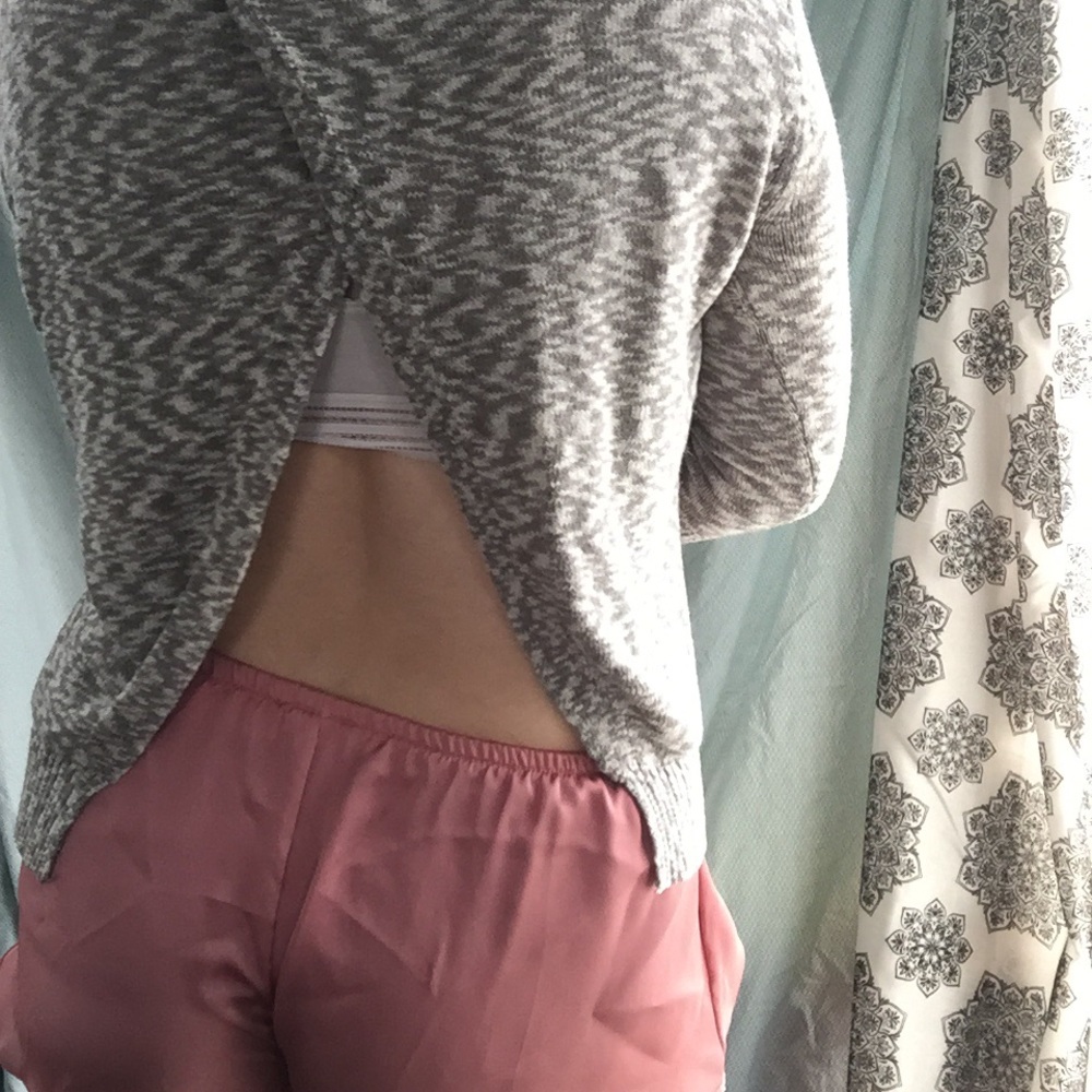 Open back sweater